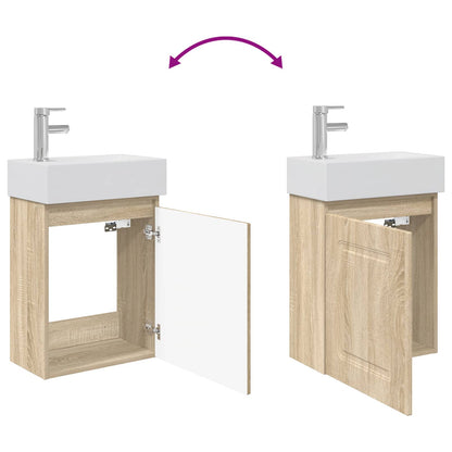 Mobile bagno con rubinetto Rovere Sonoma 45,5 x 22,5 x 84 cm | homemem39