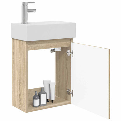 Mobile bagno con rubinetto Rovere Sonoma 45,5 x 22,5 x 84 cm | homemem39