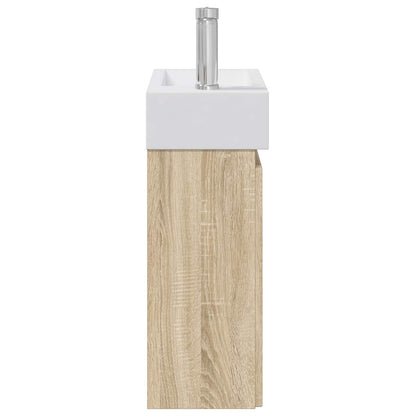 Mobile bagno con rubinetto Rovere Sonoma 45,5 x 22,5 x 84 cm | homemem39