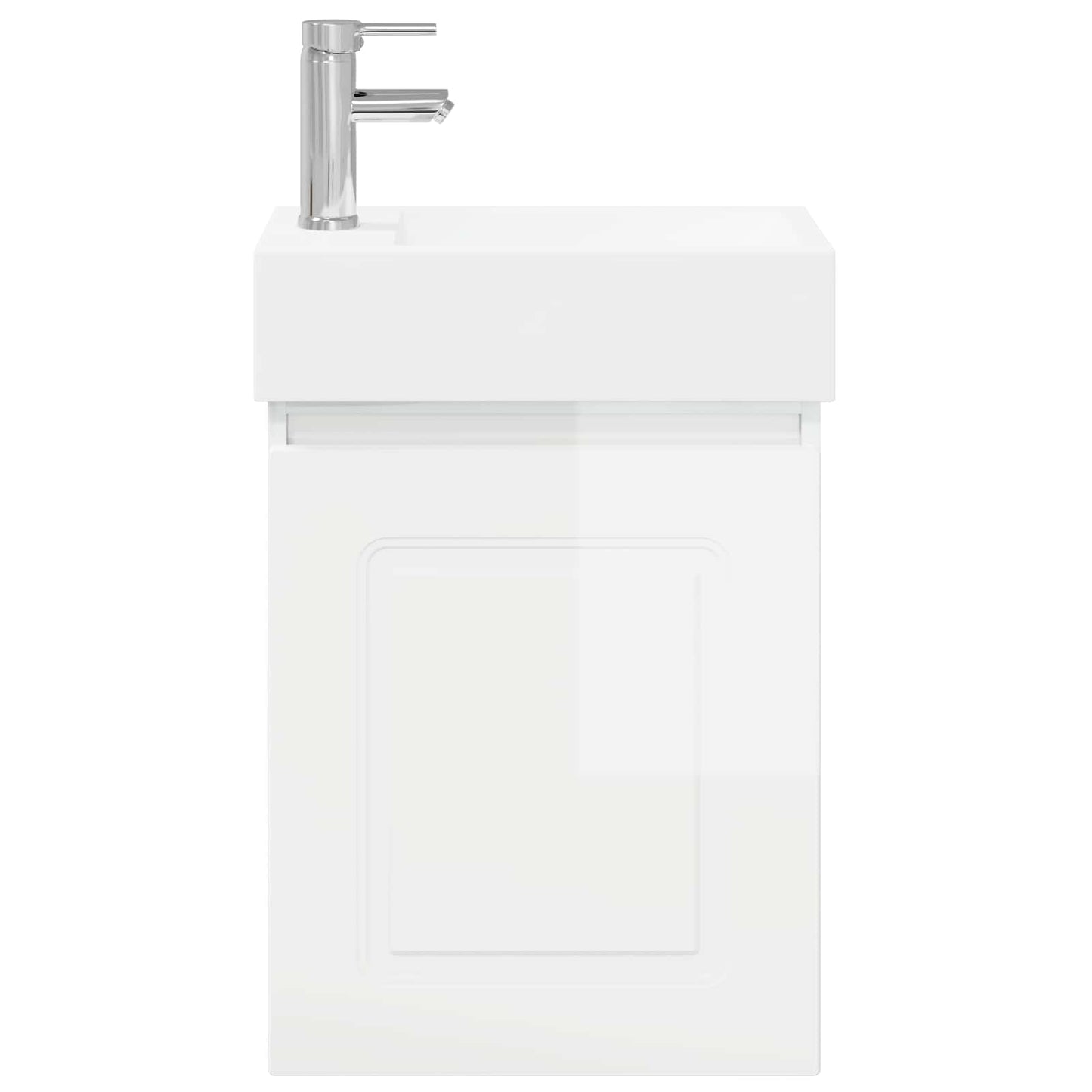 Mobile bagno con rubinetto Bianco Lucido 45,5 x 22,5 x 84 cm | homemem39