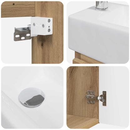 Mobile bagno con rubinetto Rovere Artigianale | homemem39