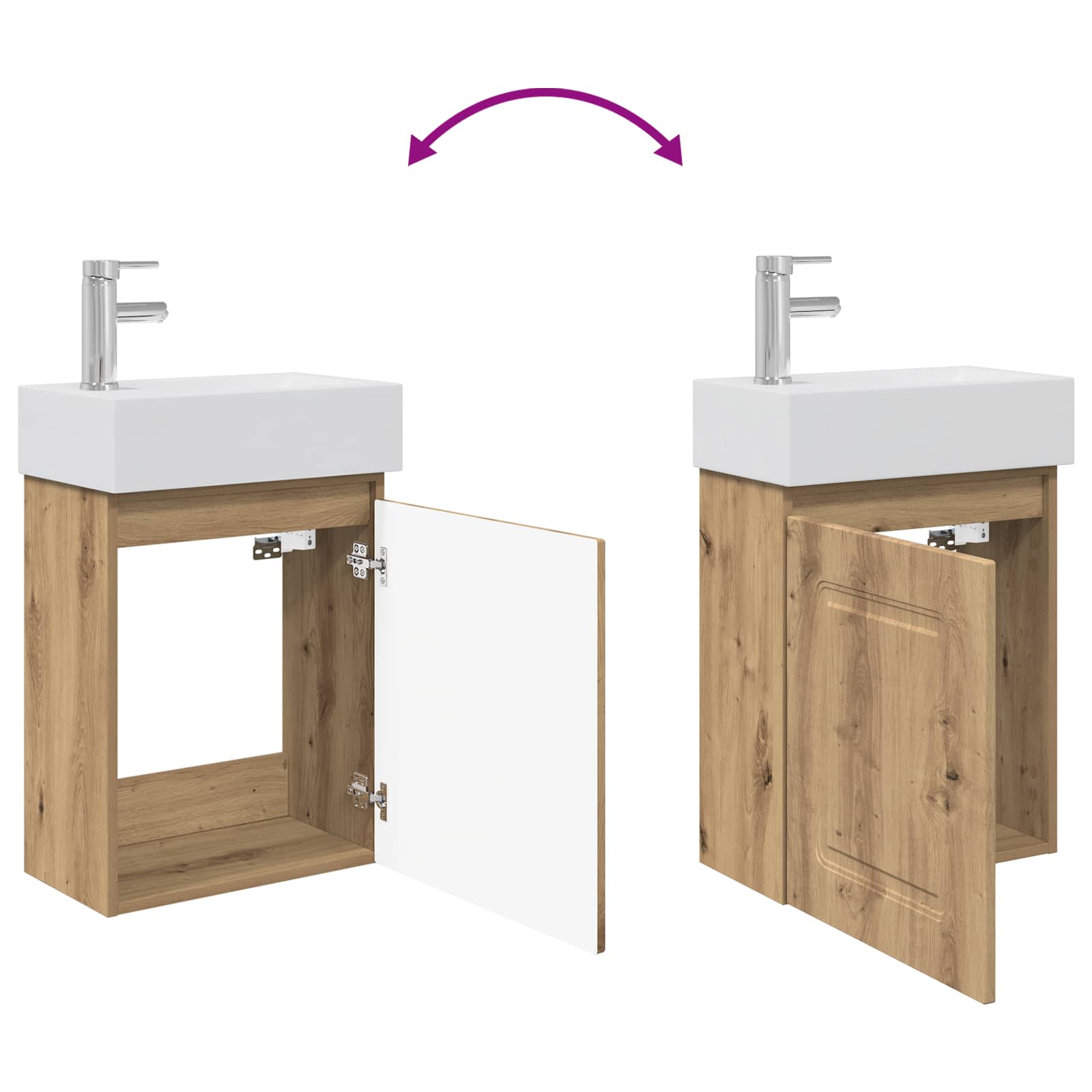 Mobile bagno con rubinetto Rovere Artigianale | homemem39