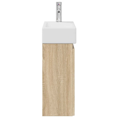 Mobile bagno con rubinetto Rovere Sonoma 45,5 x 22,5 x 84 cm | homemem39