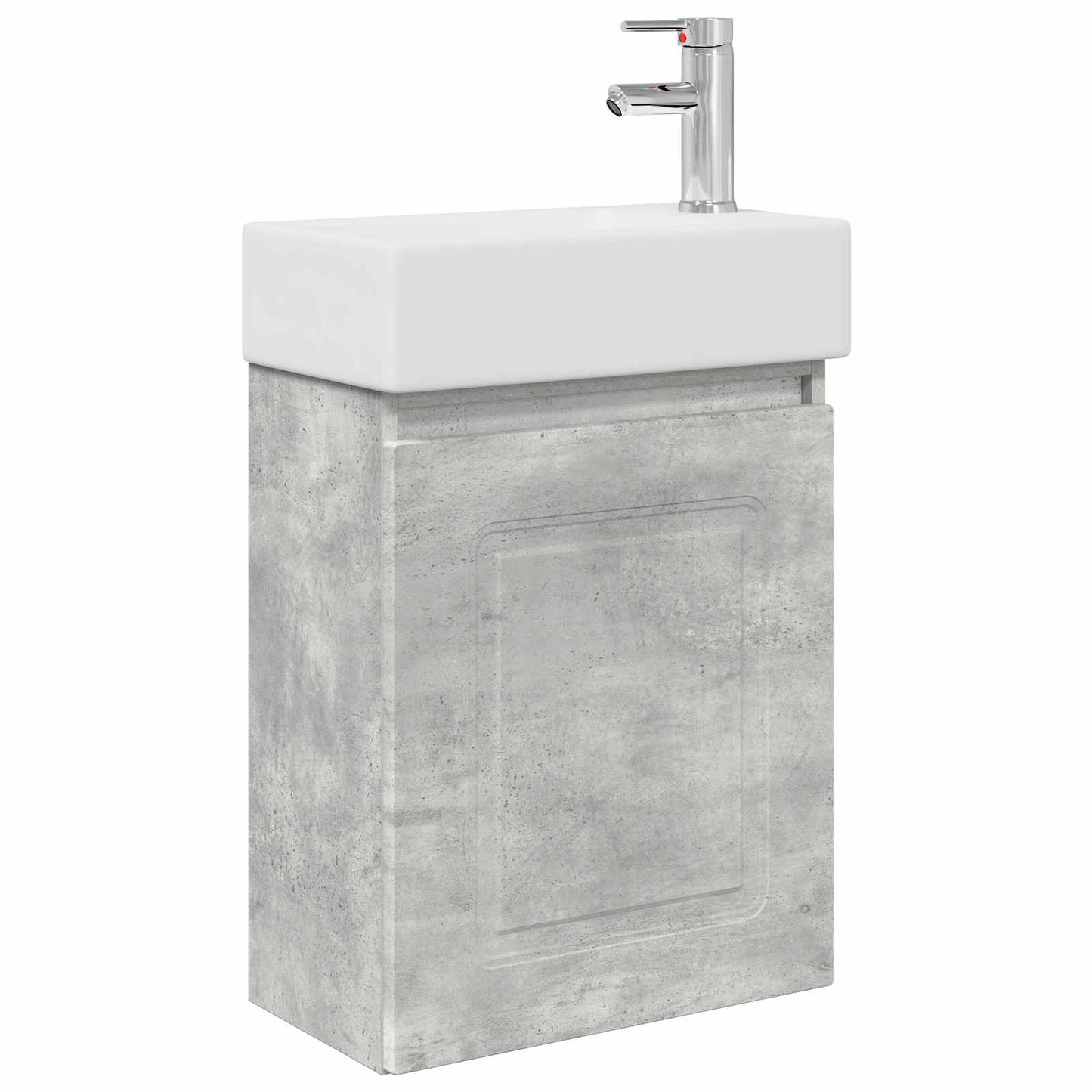 Mobile bagno con rubinetto Grigio Cemento 45,5 x 22,5 x 84 cm | homemem39