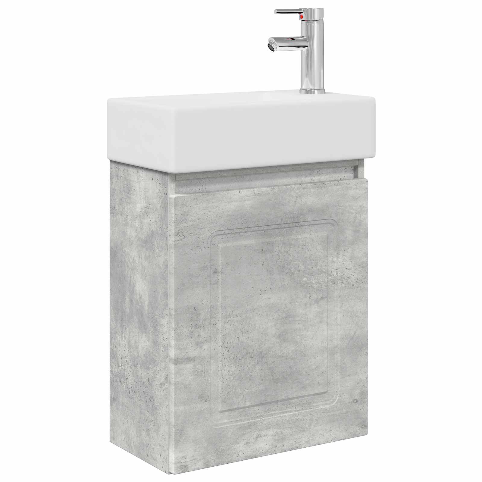 Mobile bagno con rubinetto Grigio Cemento 45,5 x 22,5 x 84 cm | homemem39