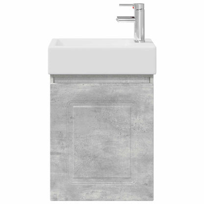 Mobile bagno con rubinetto Grigio Cemento 45,5 x 22,5 x 84 cm | homemem39