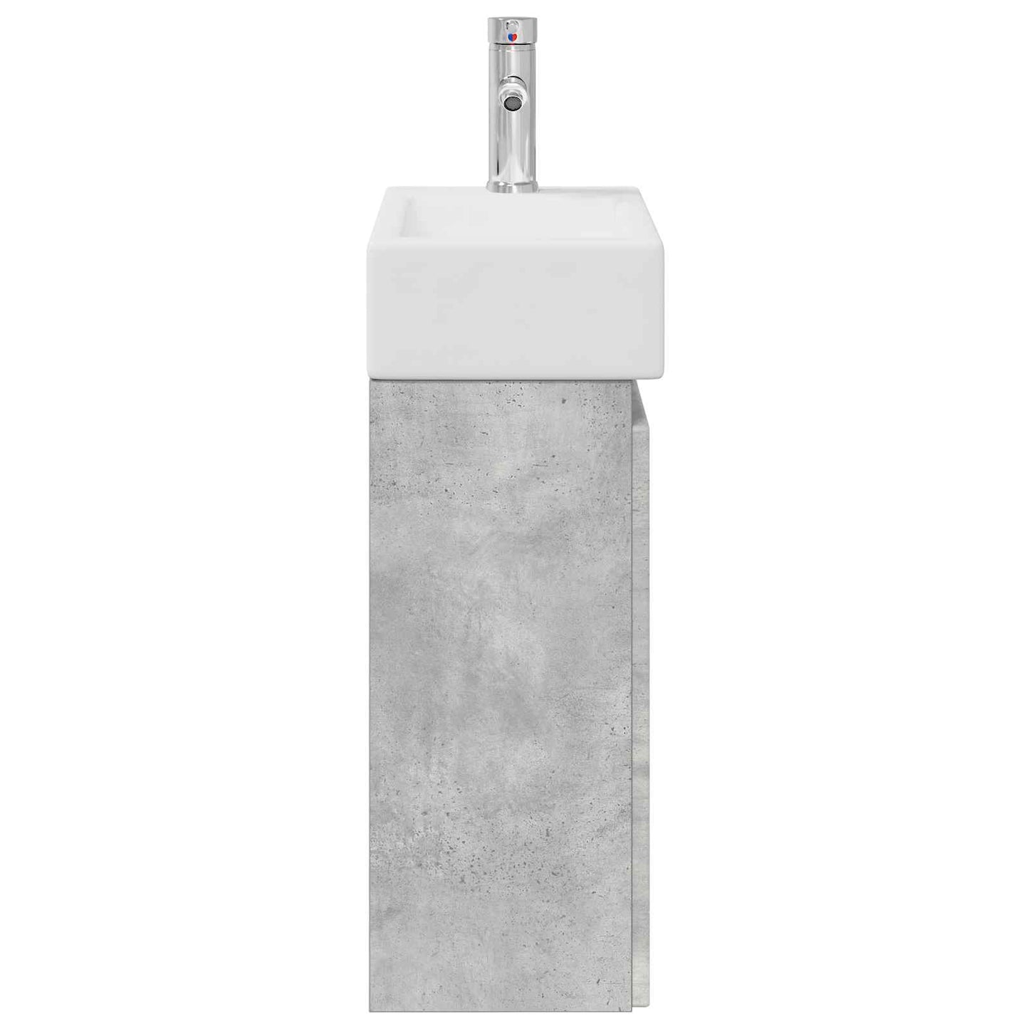 Mobile bagno con rubinetto Grigio Cemento 45,5 x 22,5 x 84 cm | homemem39