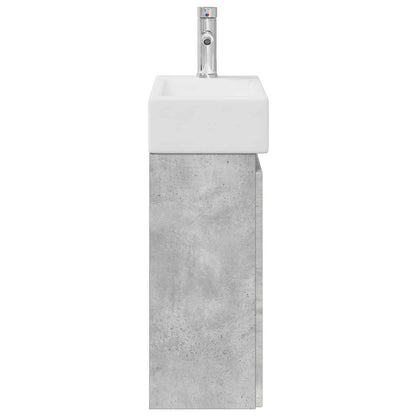 Mobile bagno con rubinetto Grigio Cemento 45,5 x 22,5 x 84 cm | homemem39
