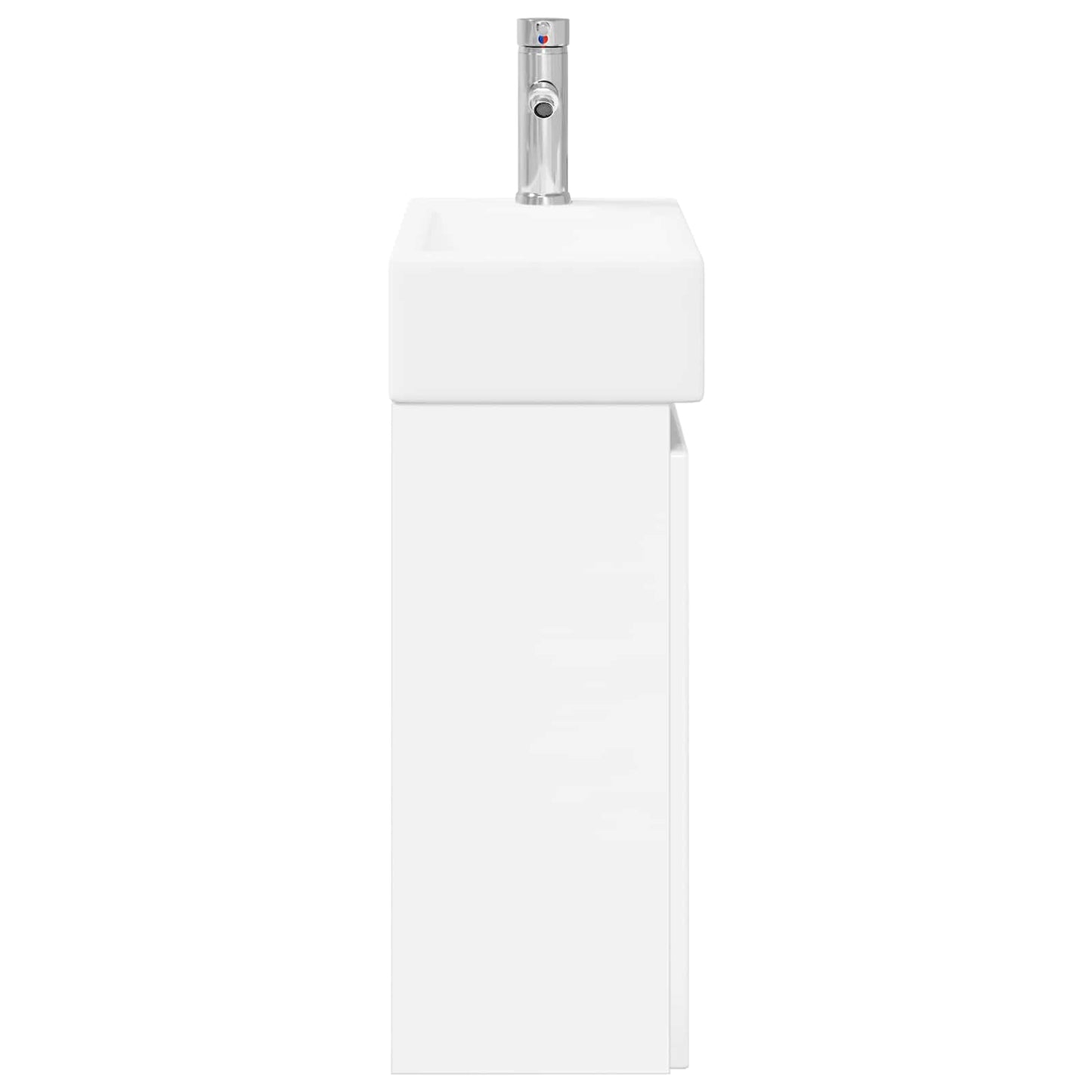 Mobile bagno con rubinetto Bianco Lucido 45,5 x 22,5 x 84 cm | homemem39