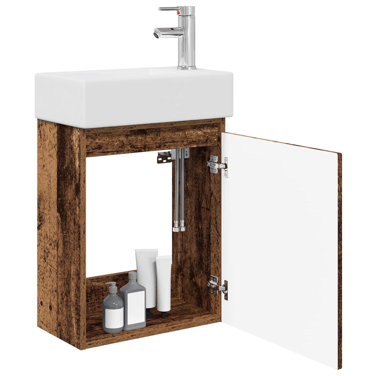 Mobile bagno con rubinetto Legno antico 45,5 x 22,5 x 84 cm | homemem39