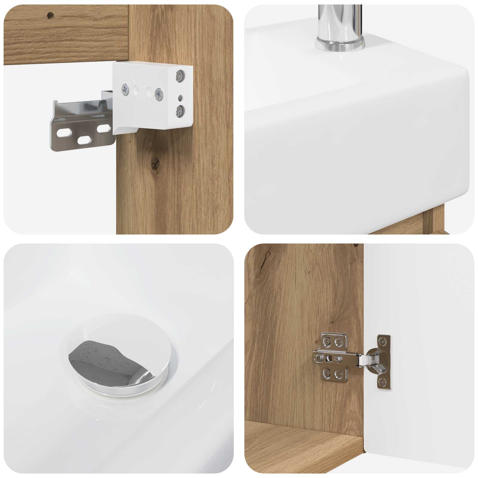 Mobile bagno con rubinetto Rovere Artigianale | homemem39