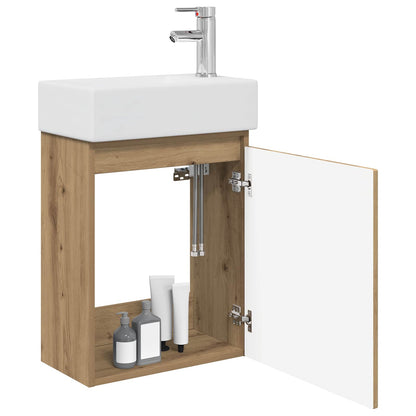 Mobile bagno con rubinetto Rovere Artigianale | homemem39