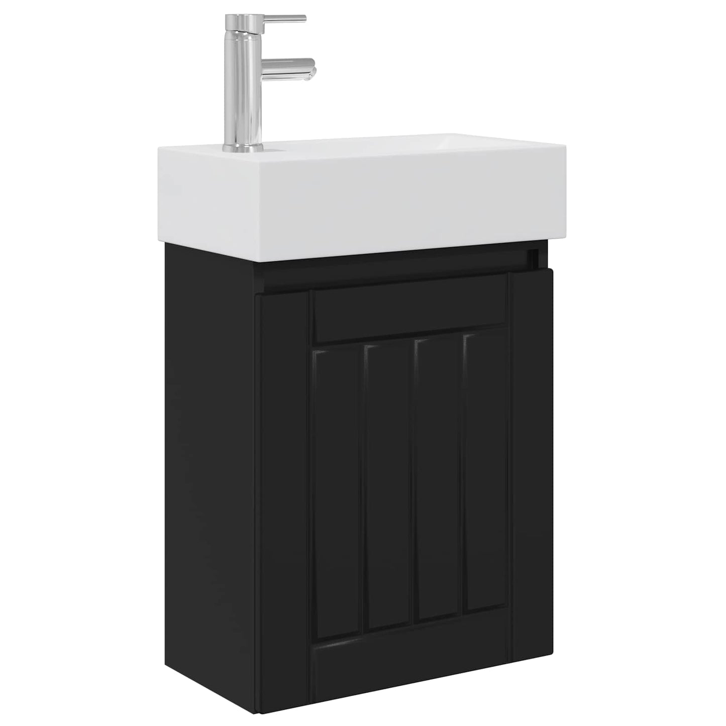 Mobile bagno con rubinetto Nero 45,5 x 25,5 x 84 cm | homemem39