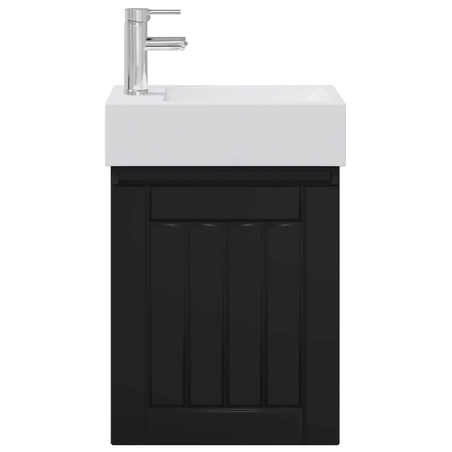 Mobile bagno con rubinetto Nero 45,5 x 25,5 x 84 cm | homemem39