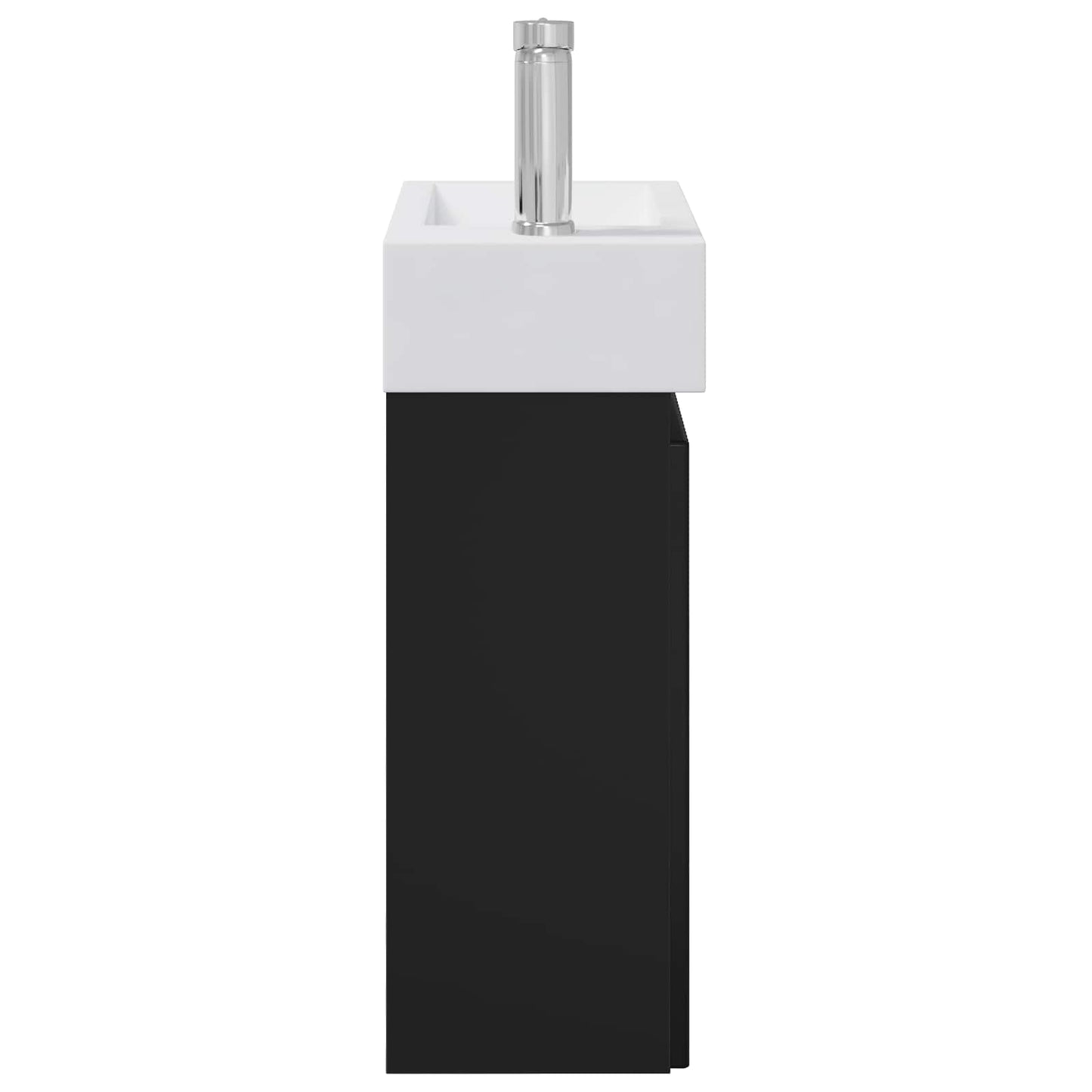 Mobile bagno con rubinetto Nero 45,5 x 25,5 x 84 cm | homemem39