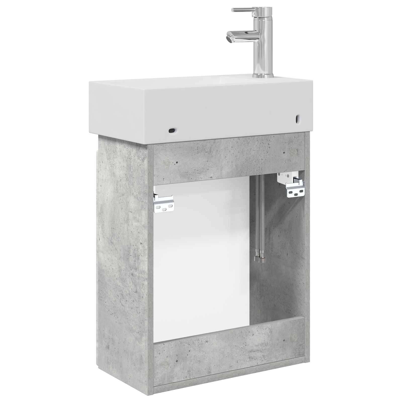 Mobile bagno con rubinetto Grigio Cemento 45,5 x 25,5 x 84 cm | homemem39