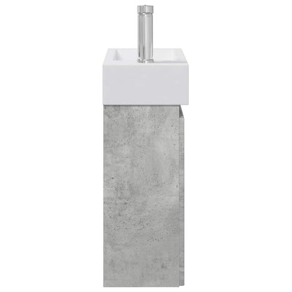 Mobile bagno con rubinetto Grigio Cemento 45,5 x 25,5 x 84 cm | homemem39