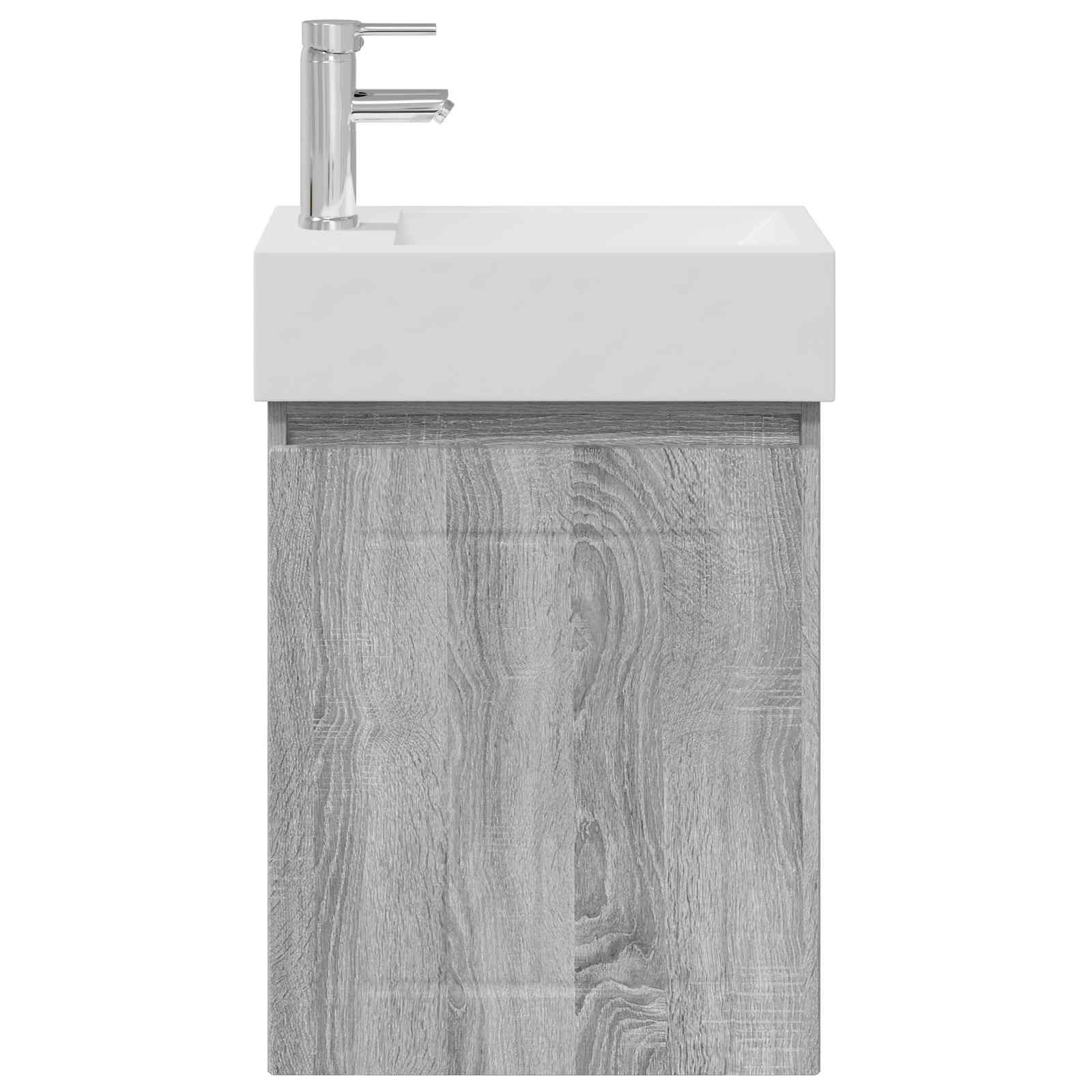 Mobile bagno con rubinetto Sonoma grigio 45,5 x 25,5 x 84 cm | homemem39