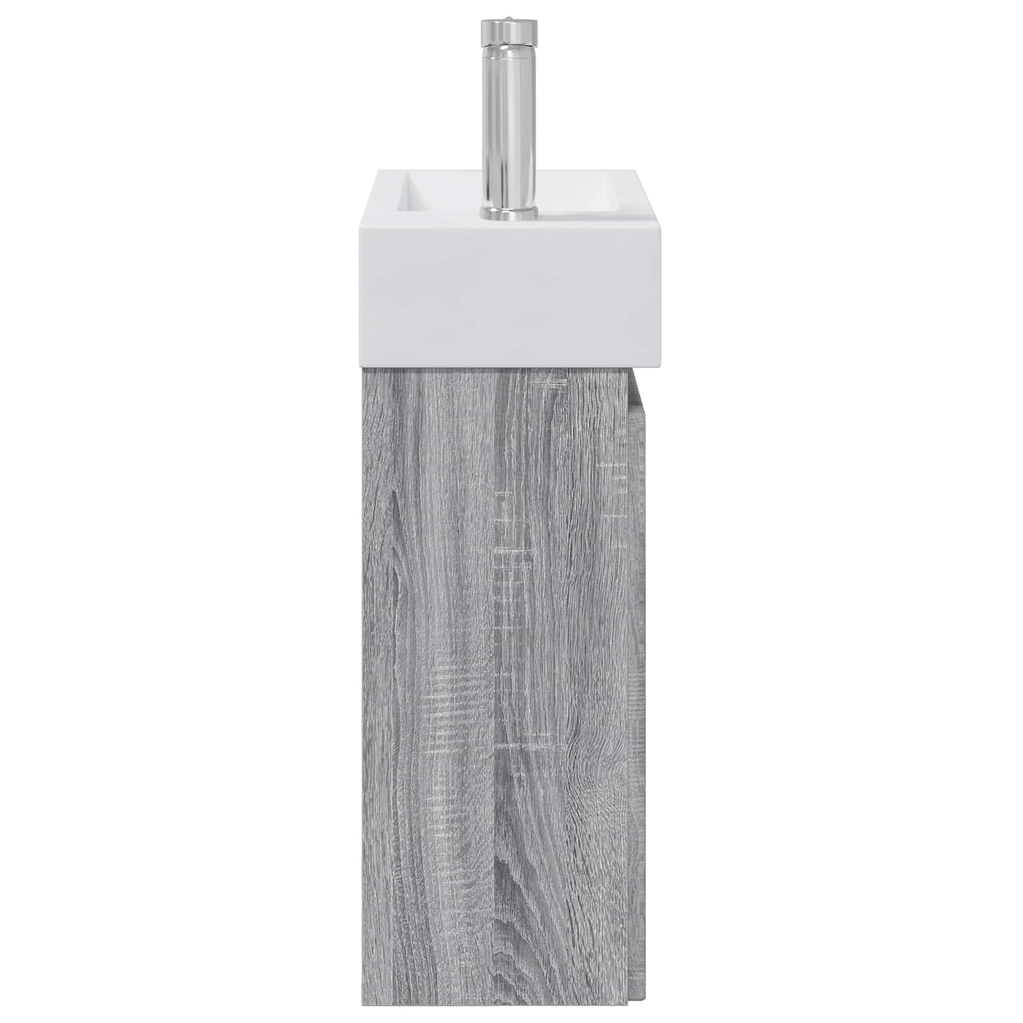 Mobile bagno con rubinetto Sonoma grigio 45,5 x 25,5 x 84 cm