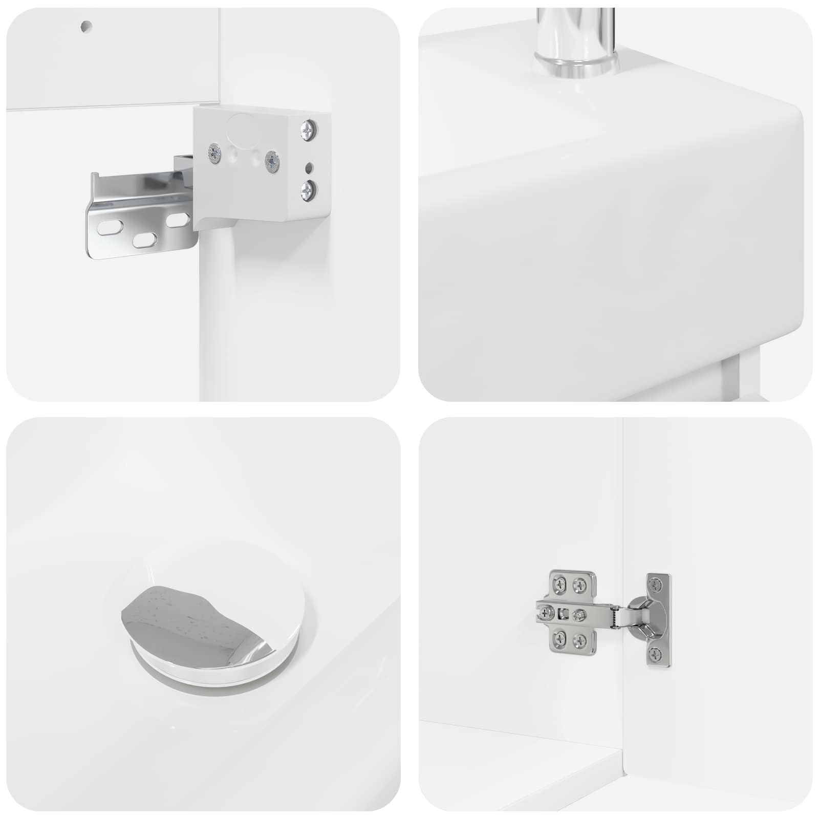 Mobile bagno con rubinetto Bianco 45,5 x 25,5 x 84 cm | homemem39