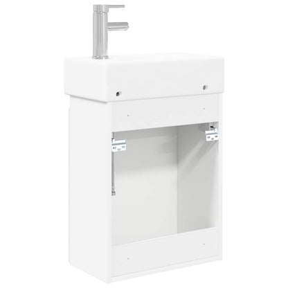 Mobile bagno con rubinetto Bianco 45,5 x 25,5 x 84 cm | homemem39