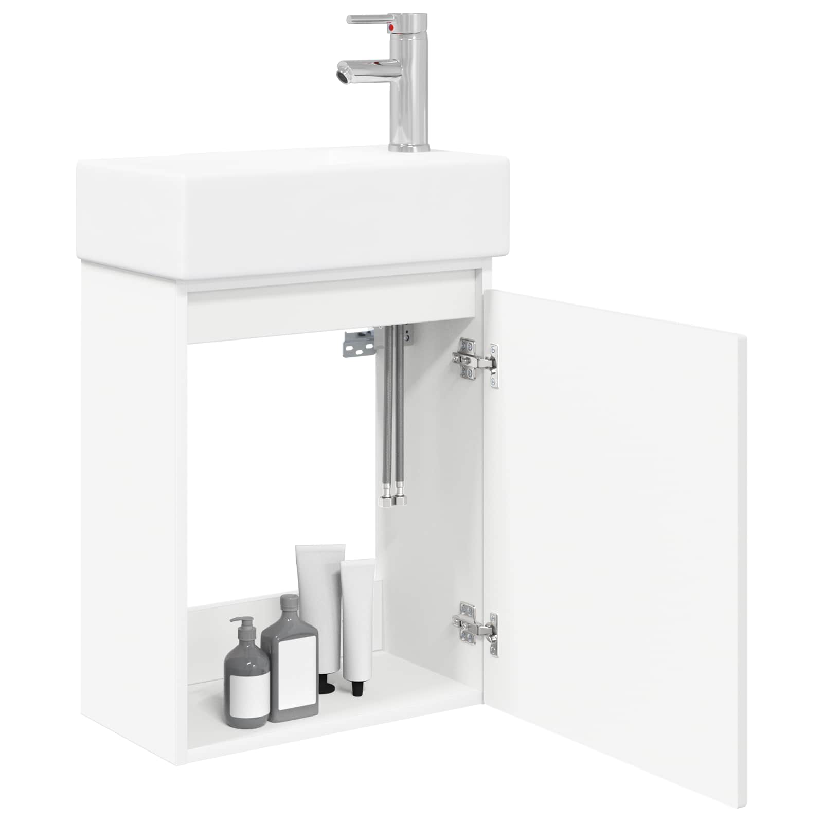 Mobile bagno con rubinetto Bianco 45,5 x 25,5 x 84 cm | homemem39
