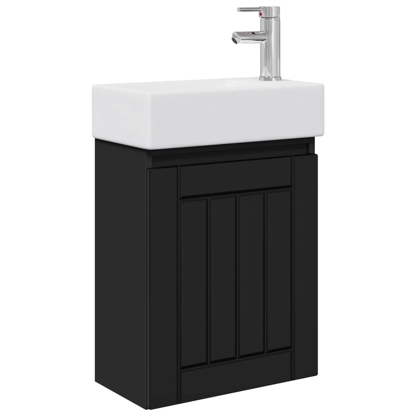 Mobile bagno con rubinetto Nero 45,5 x 25,5 x 84 cm | homemem39