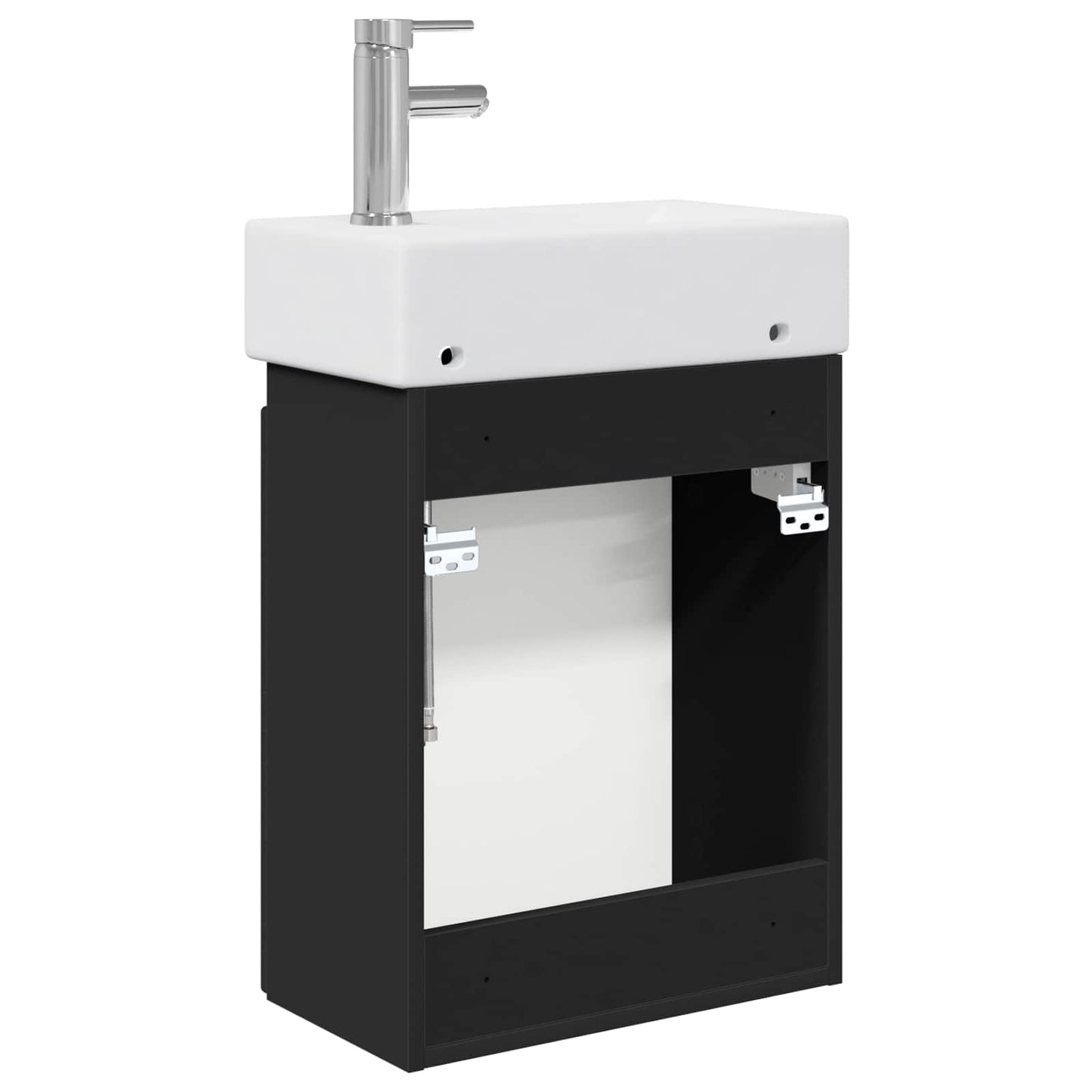 Mobile bagno con rubinetto Nero 45,5 x 25,5 x 84 cm | homemem39