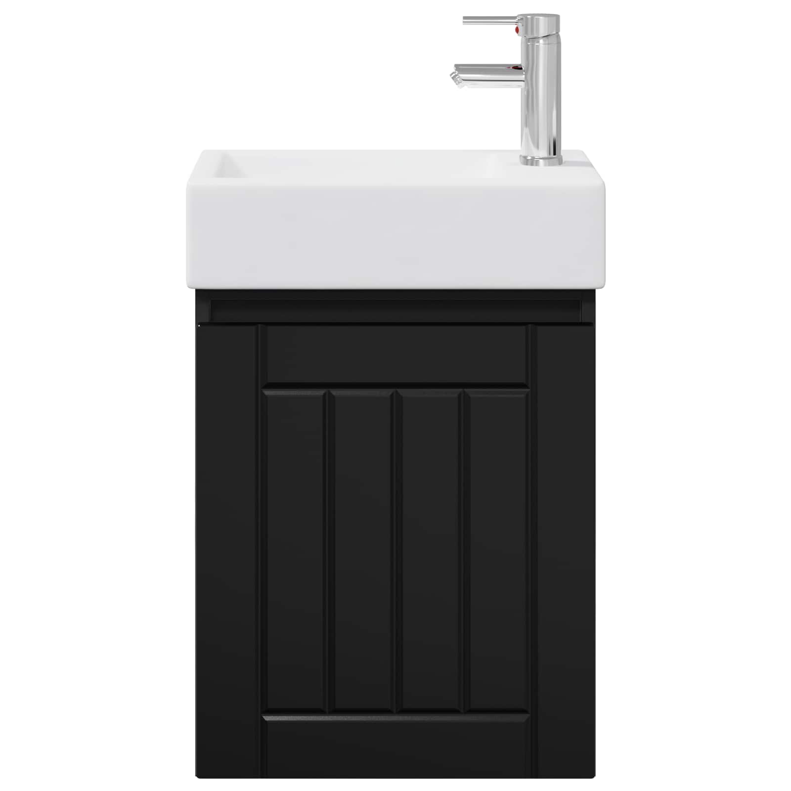 Mobile bagno con rubinetto Nero 45,5 x 25,5 x 84 cm | homemem39