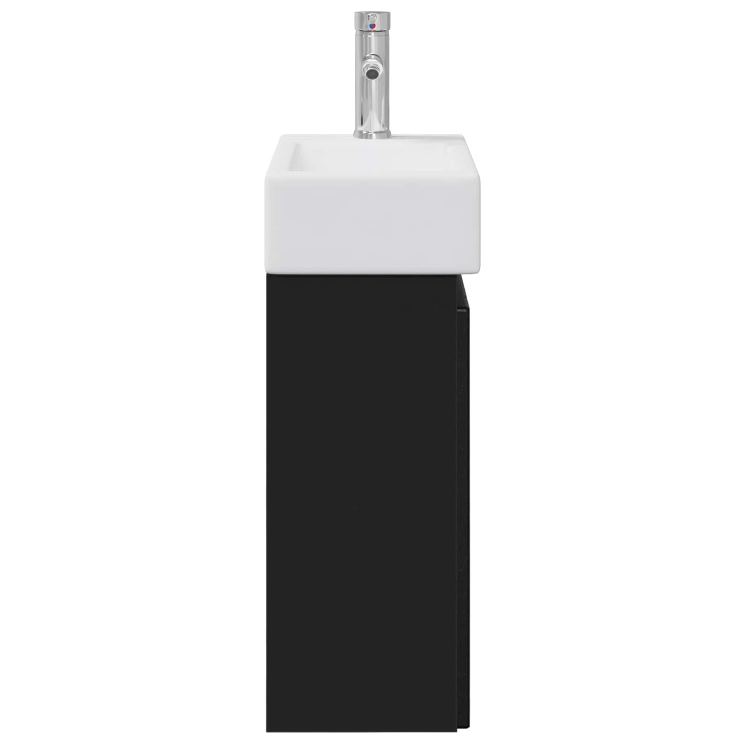 Mobile bagno con rubinetto Nero 45,5 x 25,5 x 84 cm | homemem39