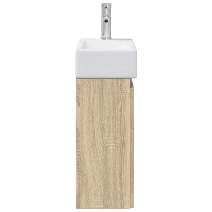 Mobile bagno con rubinetto Rovere Sonoma 45,5 x 25,5 x 84 cm | homemem39