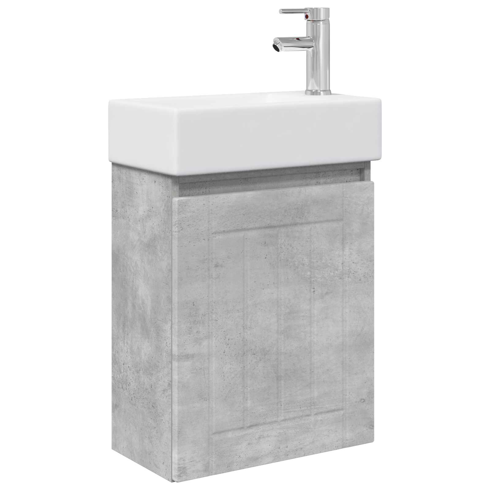 Mobile bagno con rubinetto Grigio Cemento 45,5 x 25,5 x 84 cm | homemem39