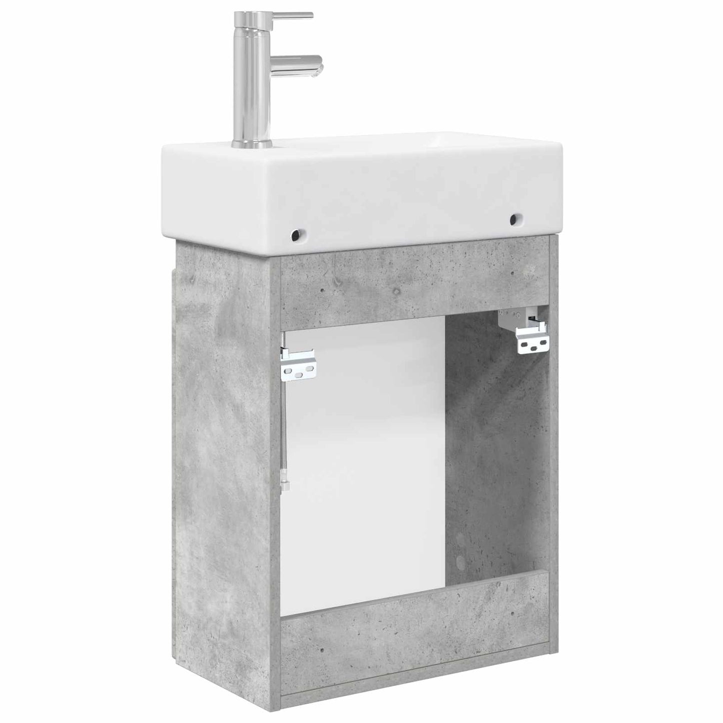 Mobile bagno con rubinetto Grigio Cemento 45,5 x 25,5 x 84 cm | homemem39