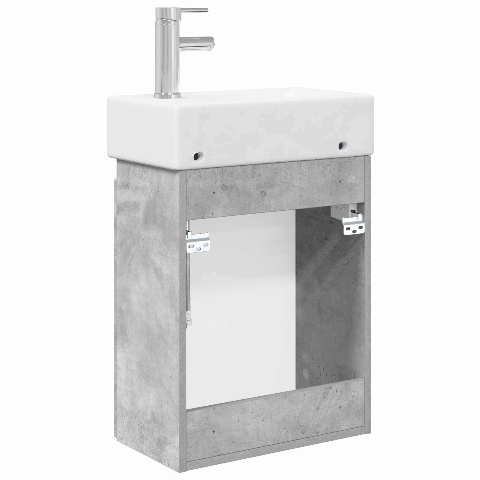 Mobile bagno con rubinetto Grigio Cemento 45,5 x 25,5 x 84 cm | homemem39