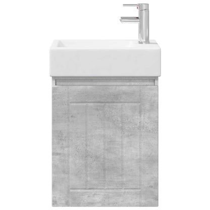 Mobile bagno con rubinetto Grigio Cemento 45,5 x 25,5 x 84 cm | homemem39