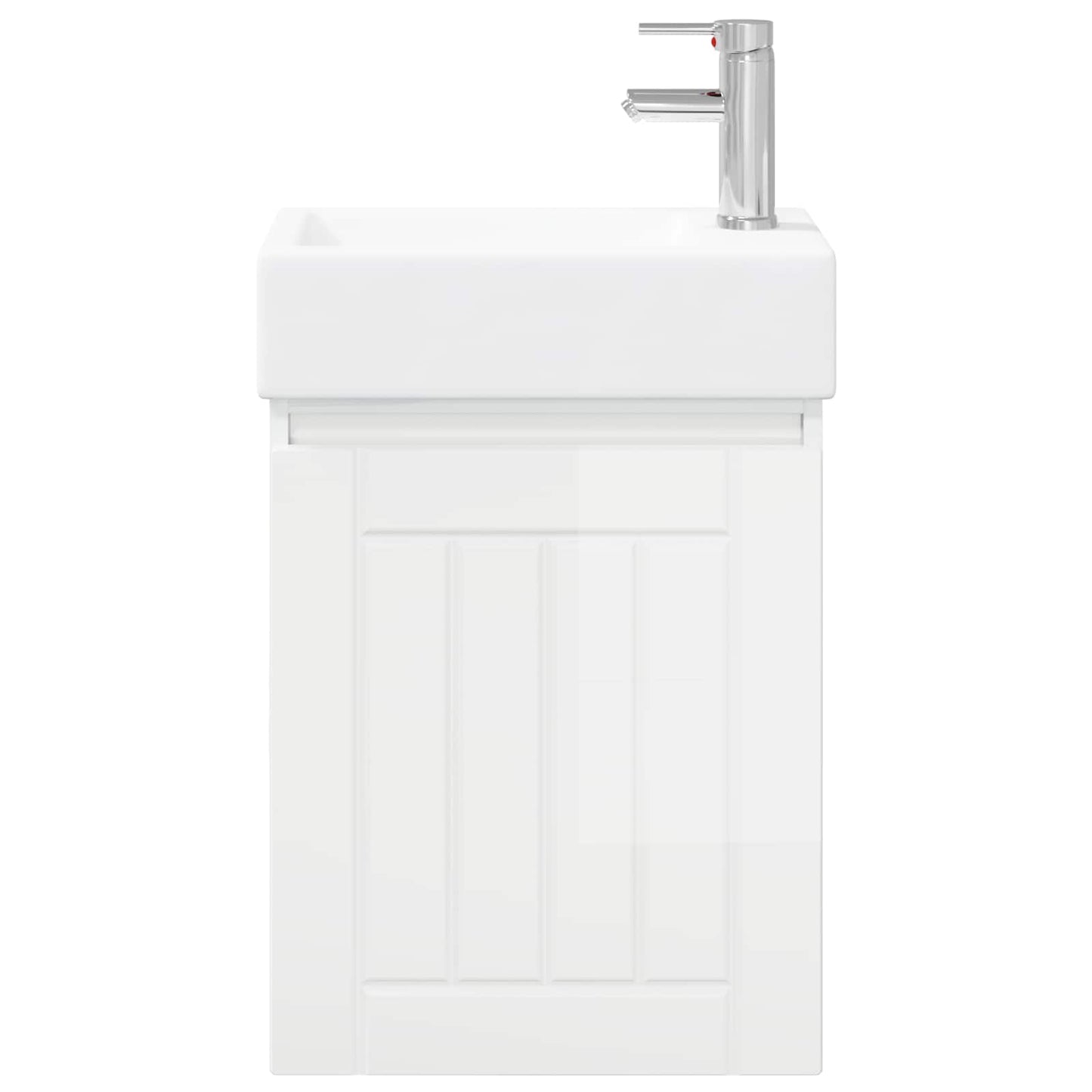 Mobile bagno con rubinetto Bianco Lucido 45,5 x 25,5 x 84 cm | homemem39