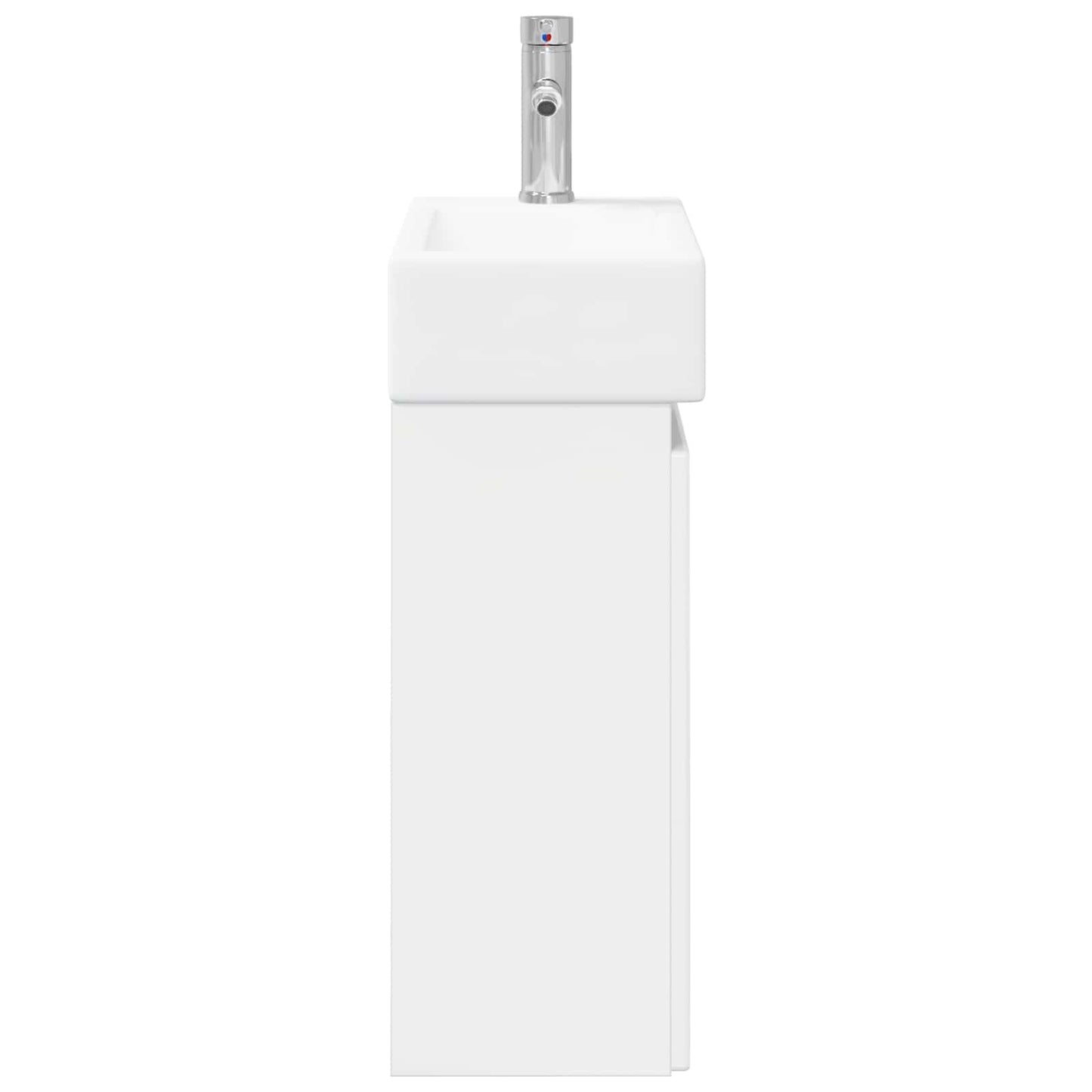 Mobile bagno con rubinetto Bianco Lucido 45,5 x 25,5 x 84 cm | homemem39
