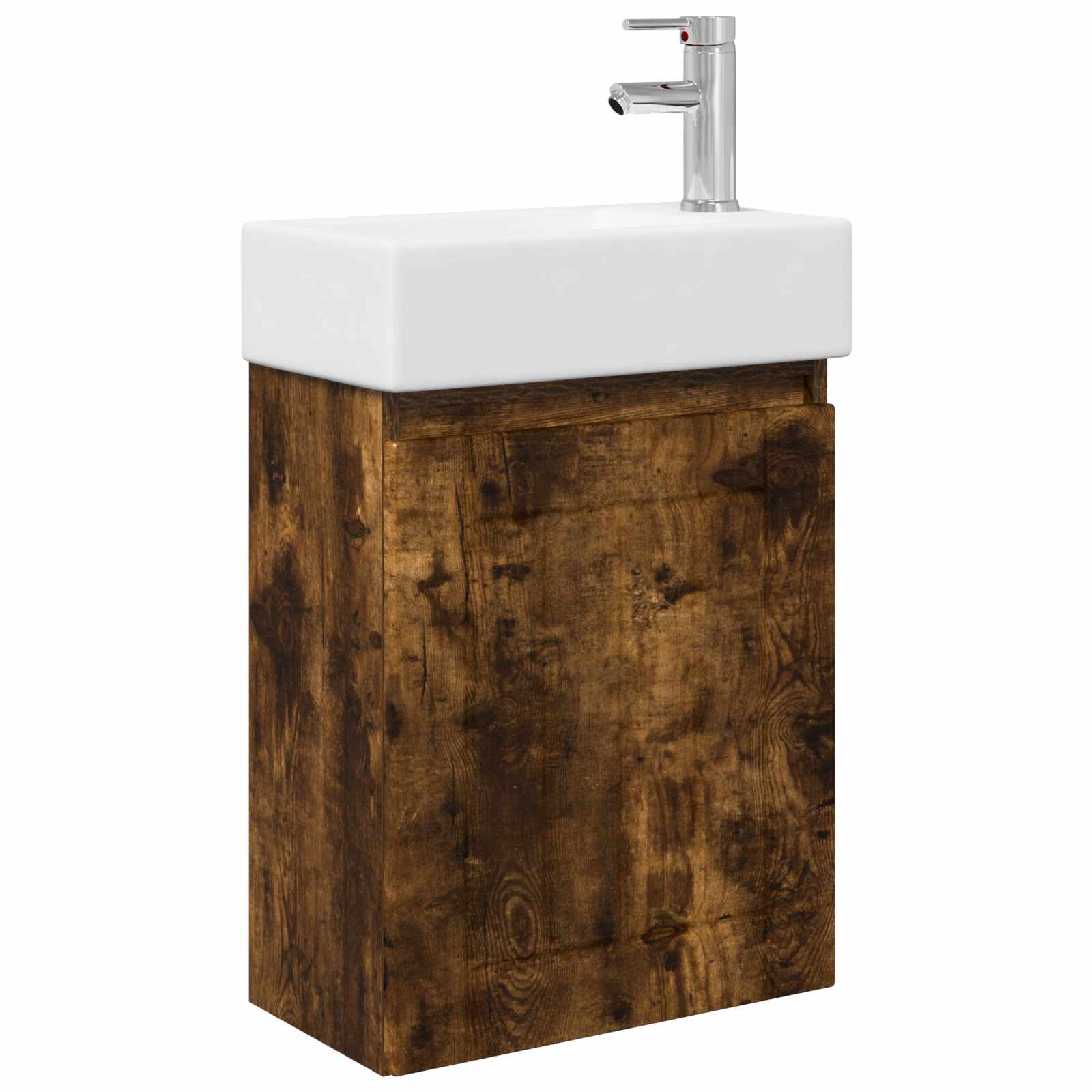 Mobile bagno con rubinetto Rovere Fumo 45,5 x 25,5 x 84 cm | homemem39