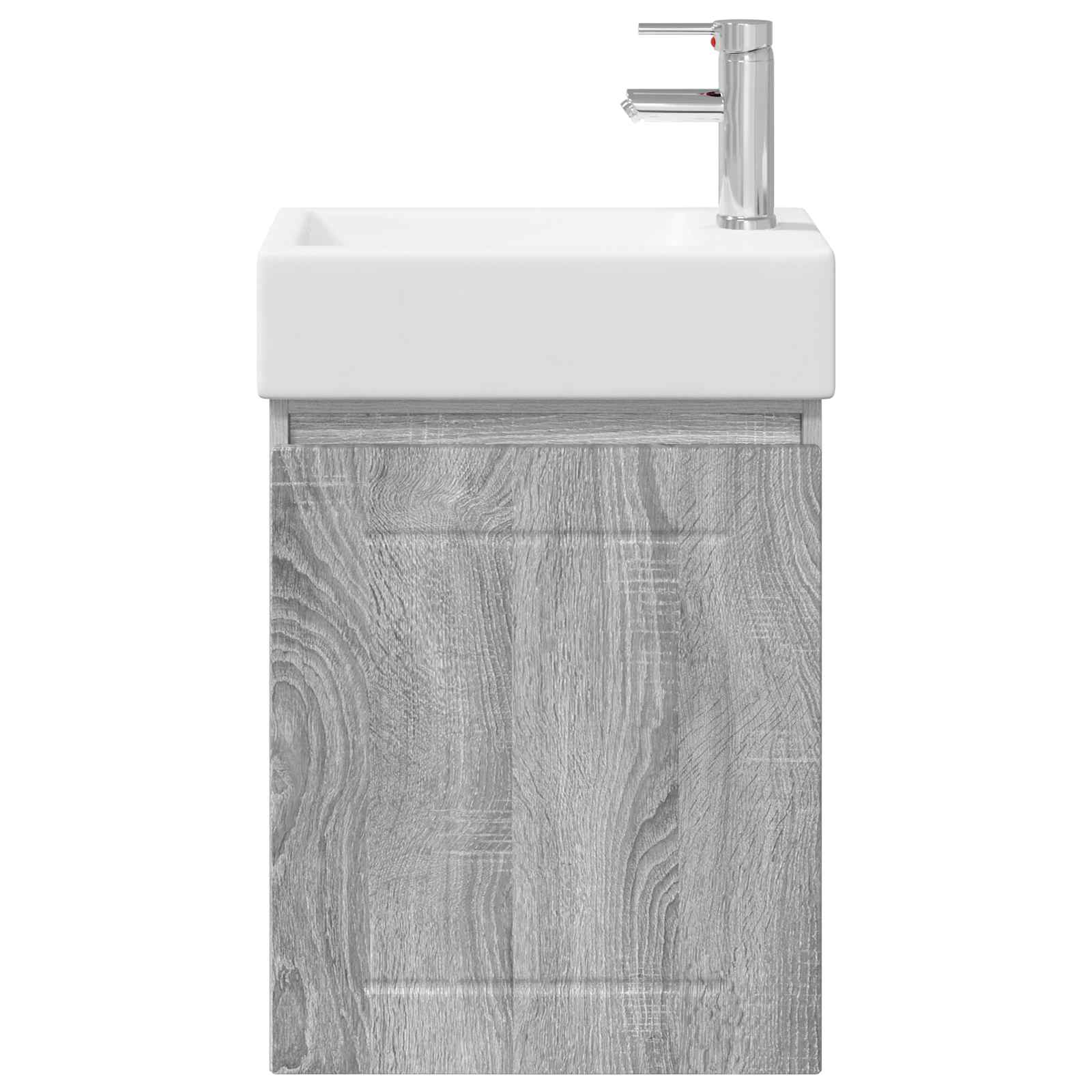 Mobile bagno con rubinetto Sonoma grigio 45,5 x 25,5 x 84 cm | homemem39