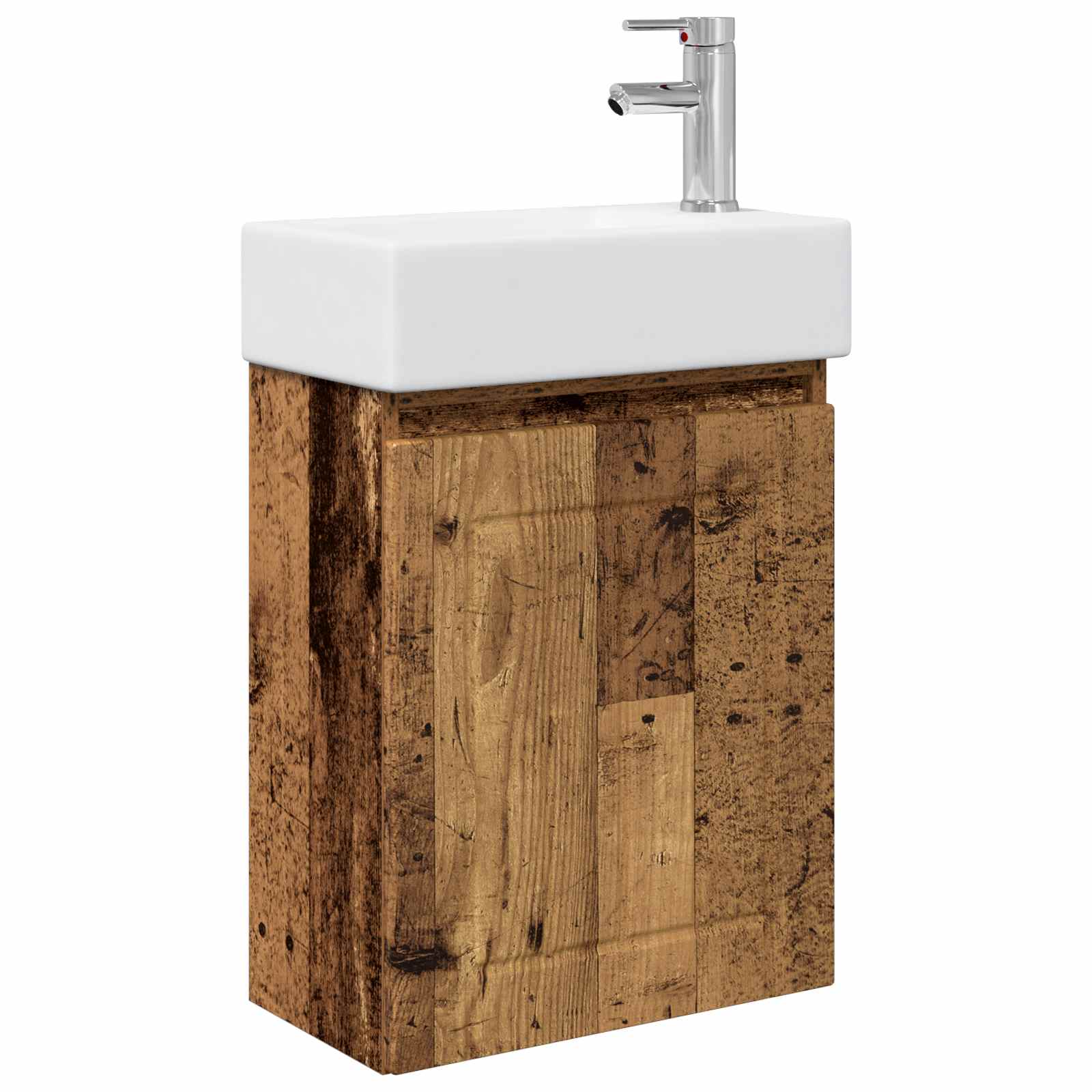 Mobile bagno con rubinetto Legno antico 45,5 x 25,5 x 84 cm | homemem39