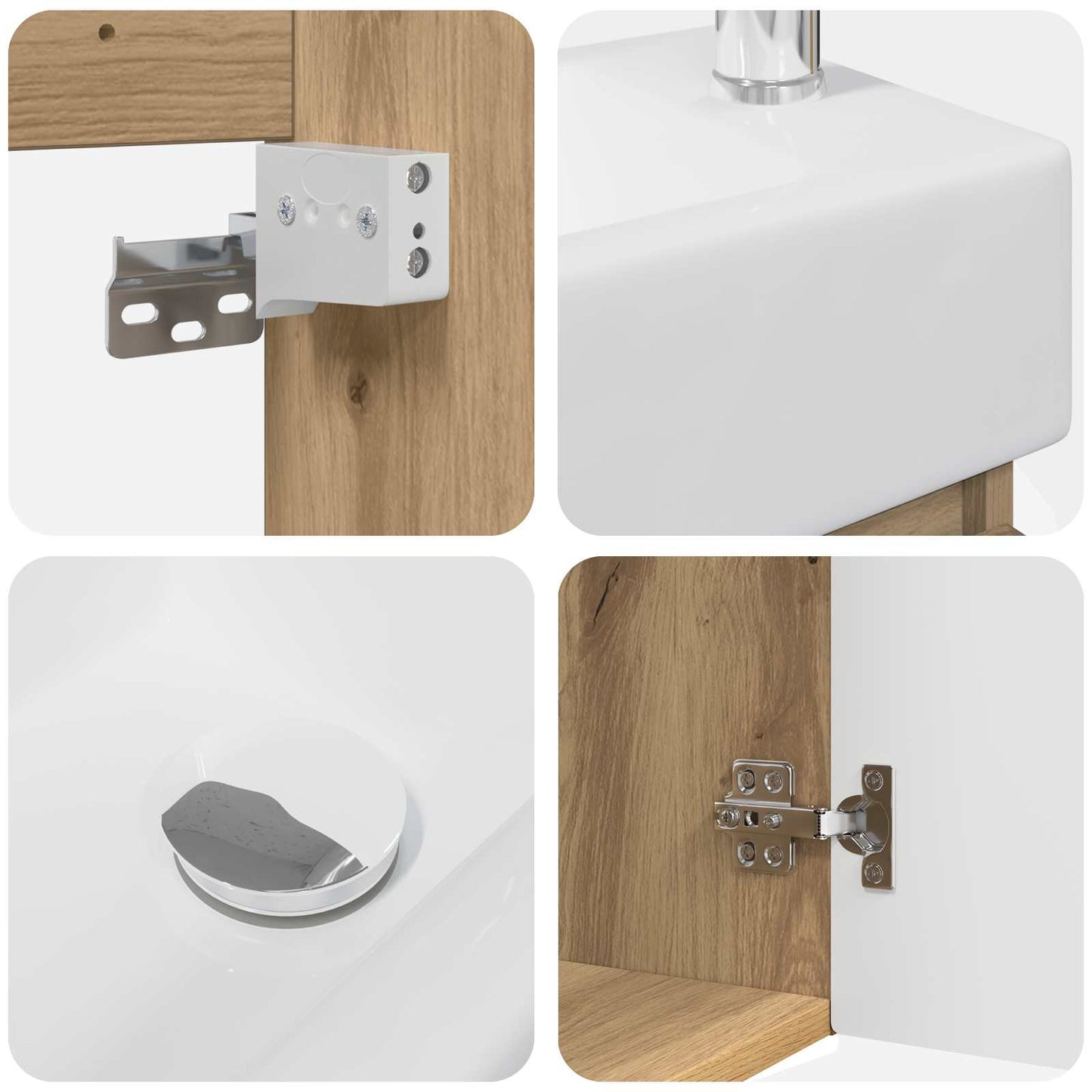 Mobile bagno con rubinetto Rovere Artigianale | homemem39