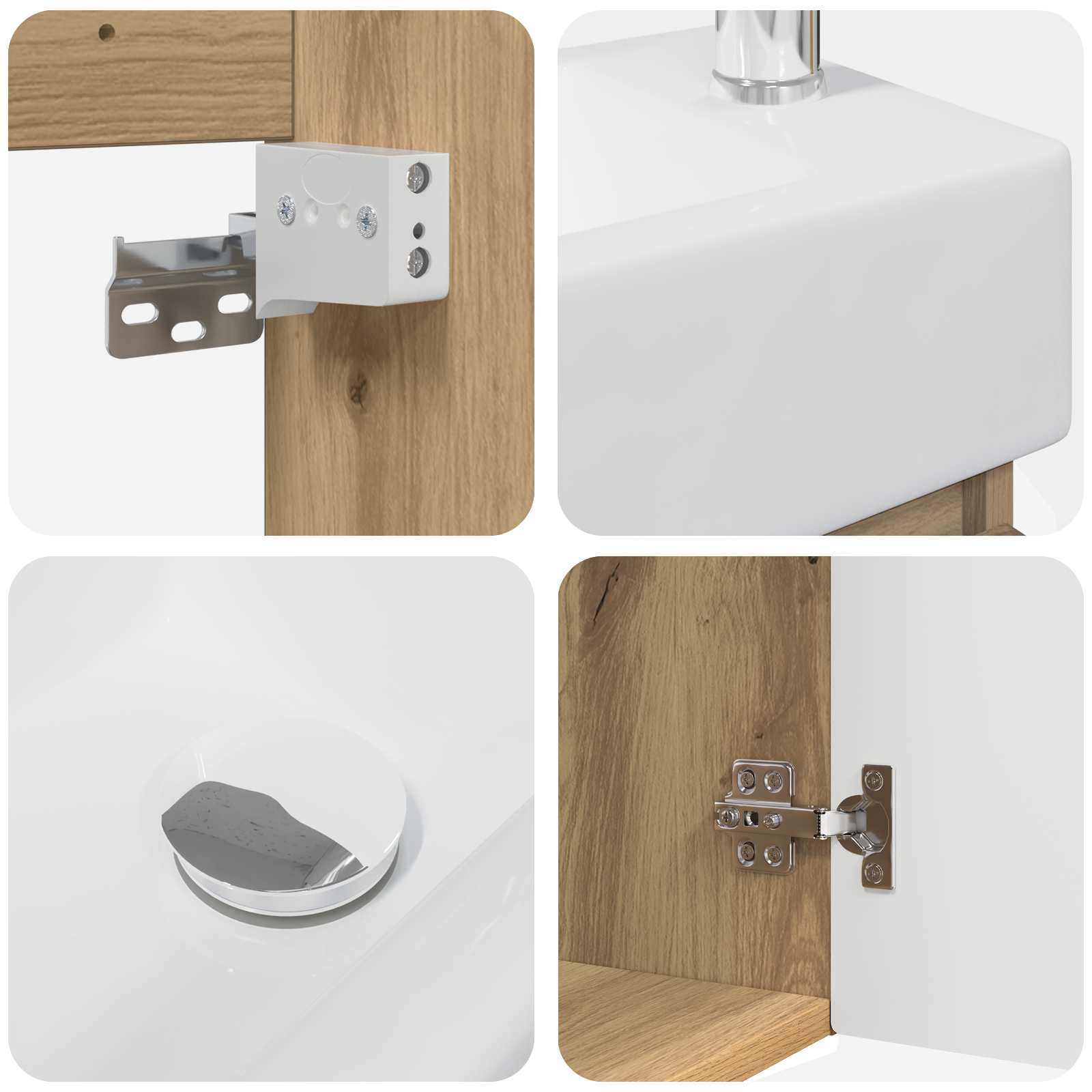 Mobile bagno con rubinetto Rovere Artigianale | homemem39