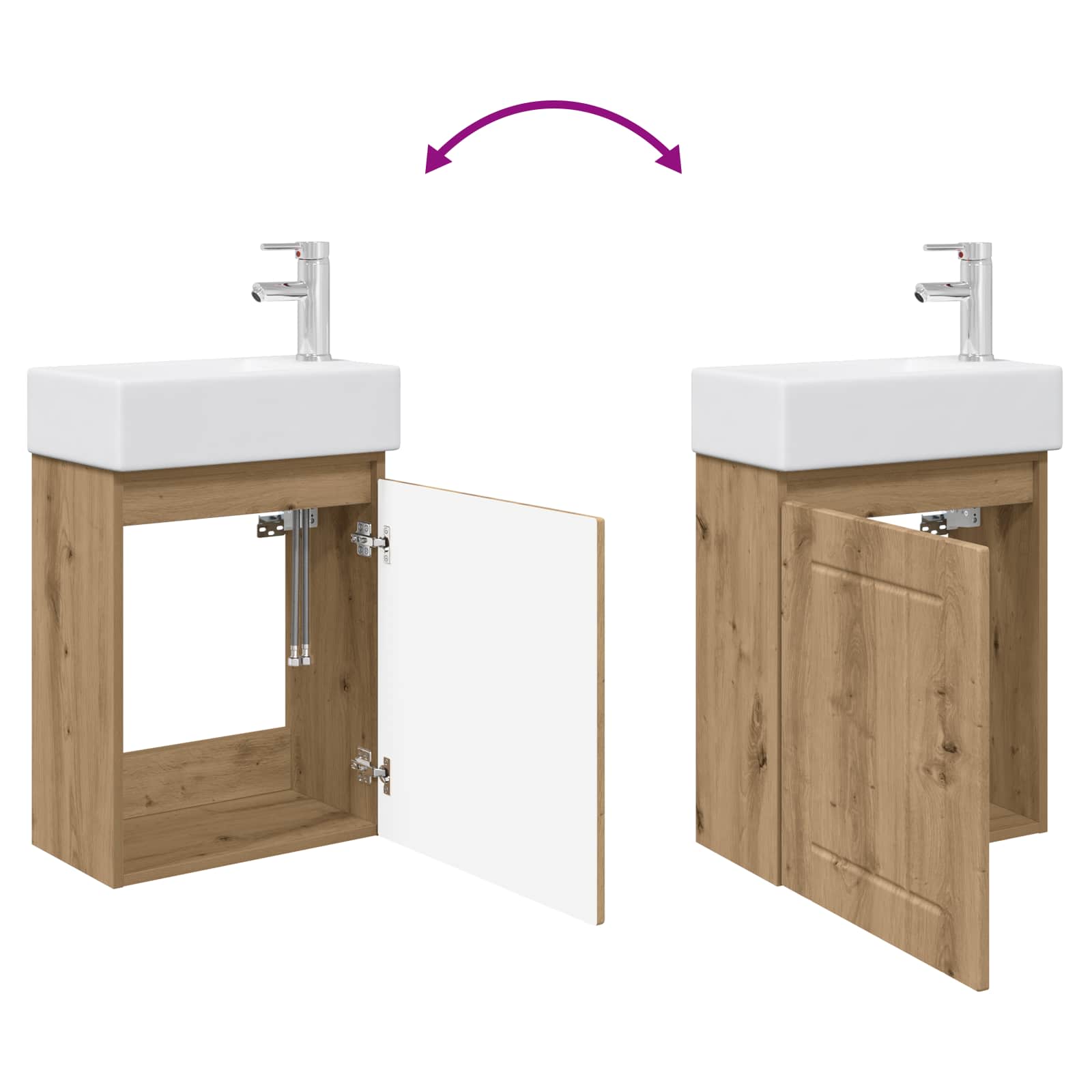 Mobile bagno con rubinetto Rovere Artigianale | homemem39