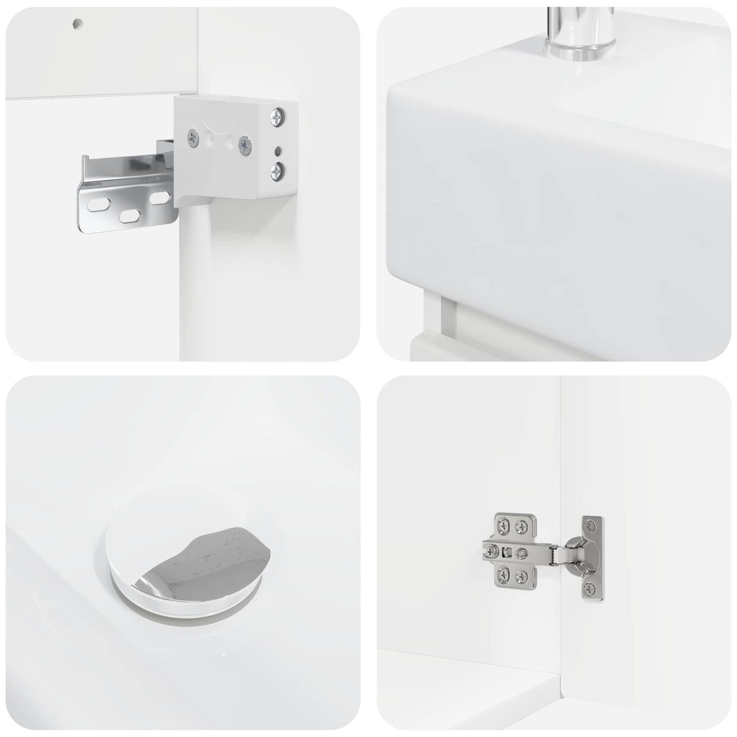 Mobile bagno con rubinetto Bianco 45,5 x 22,5 x 84 cm | homemem39