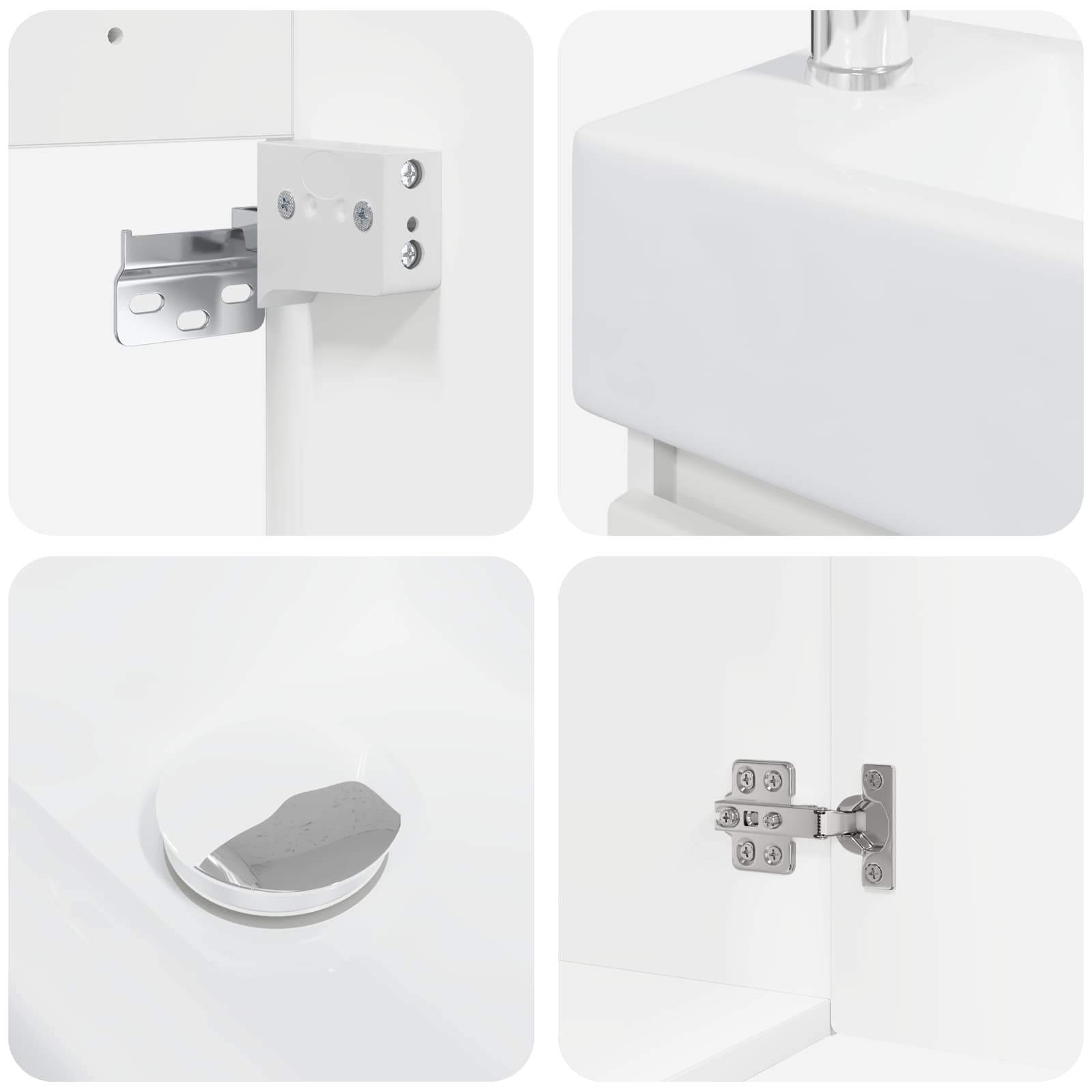 Mobile bagno con rubinetto Bianco 45,5 x 22,5 x 84 cm | homemem39