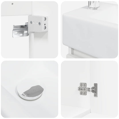 Mobile bagno con rubinetto Bianco 45,5 x 22,5 x 84 cm | homemem39