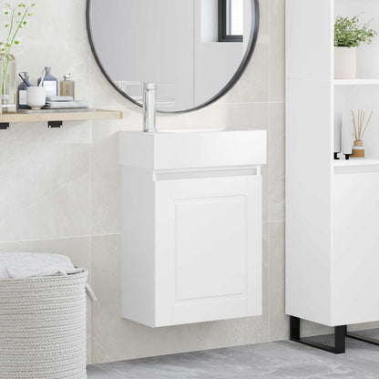 Mobile bagno con rubinetto Bianco 45,5 x 22,5 x 84 cm | homemem39