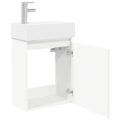 Mobile bagno con rubinetto Bianco 45,5 x 22,5 x 84 cm | homemem39