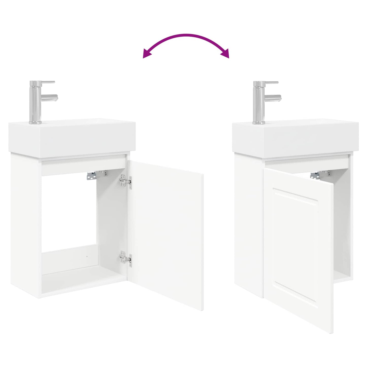 Mobile bagno con rubinetto Bianco 45,5 x 22,5 x 84 cm | homemem39