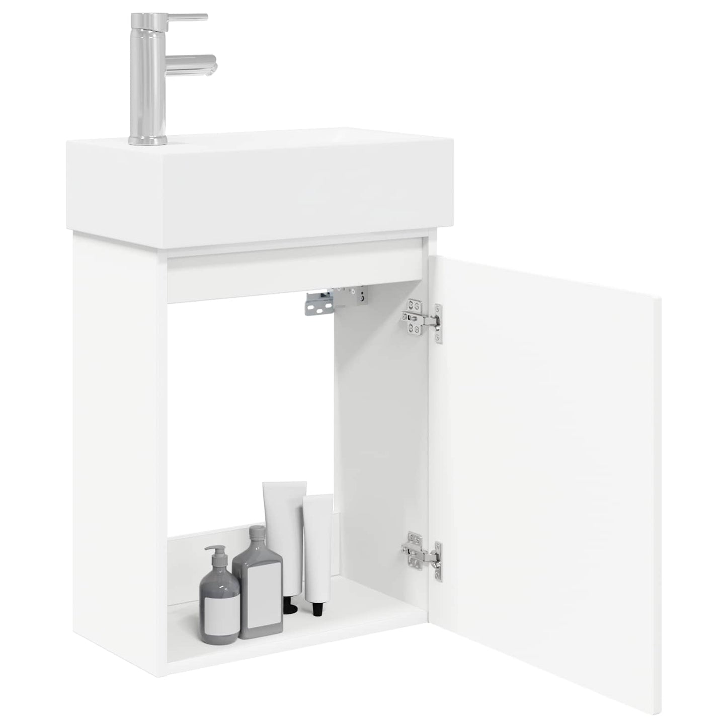 Mobile bagno con rubinetto Bianco 45,5 x 22,5 x 84 cm | homemem39